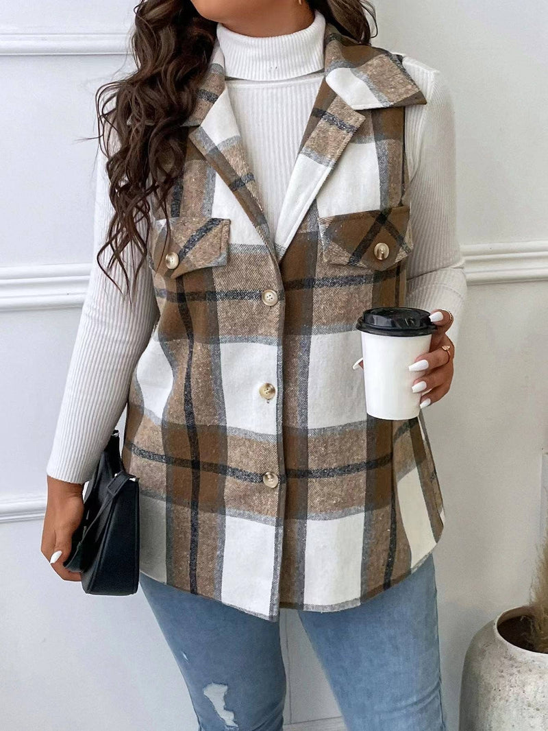 Chic Plaid Vest